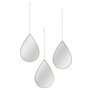 Voir la diapositive 1 : The Home Deco Factory Lot de 3 miroirs gouttes 19,1x27,2cm - Doré