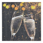 Paris Prix Lot de 20 Serviettes en Papier  Coupes  33x33cm Noir