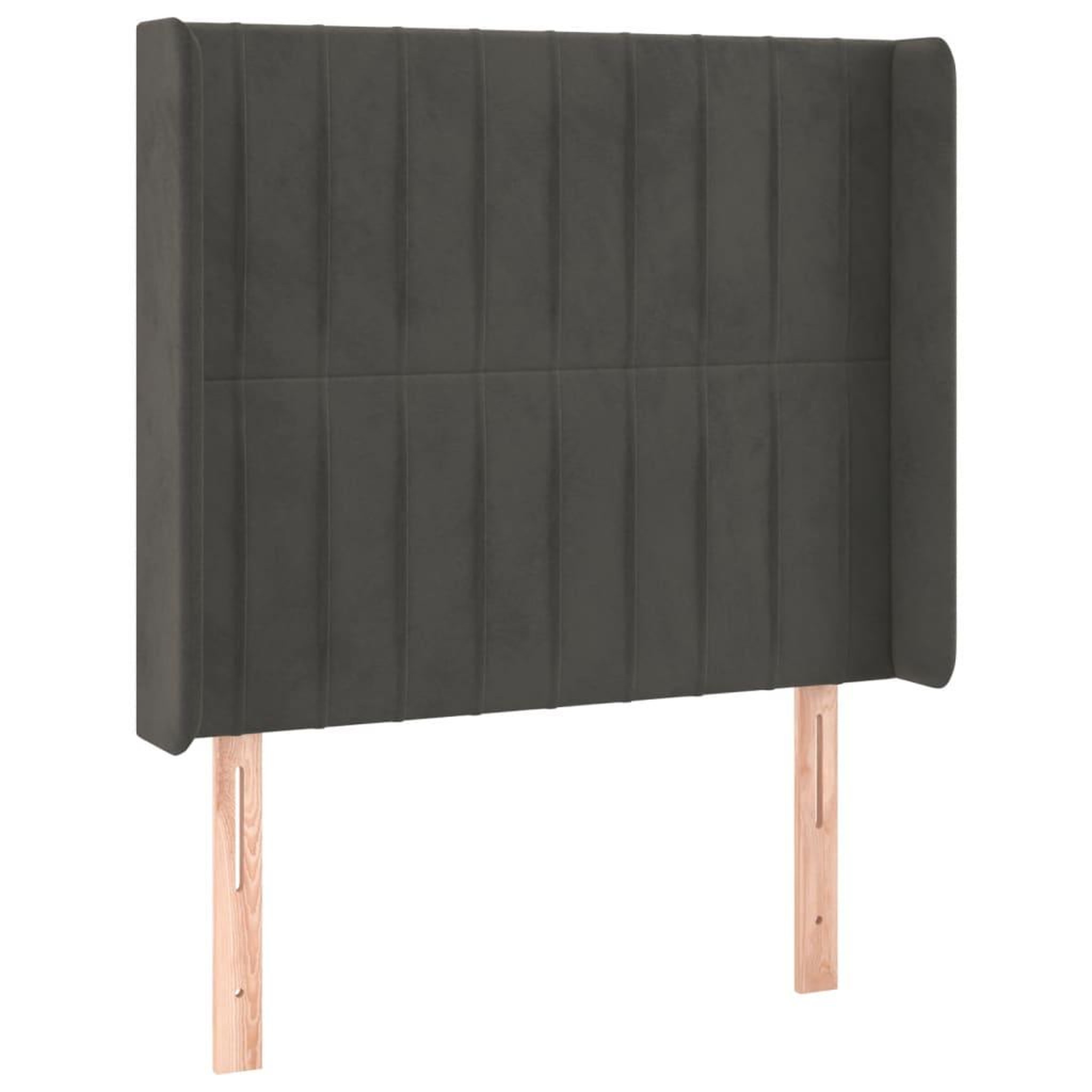 Voir la diapositive 3 : VIDAXL Tete de lit a LED Gris fonce 103x16x118/128 cm Velours