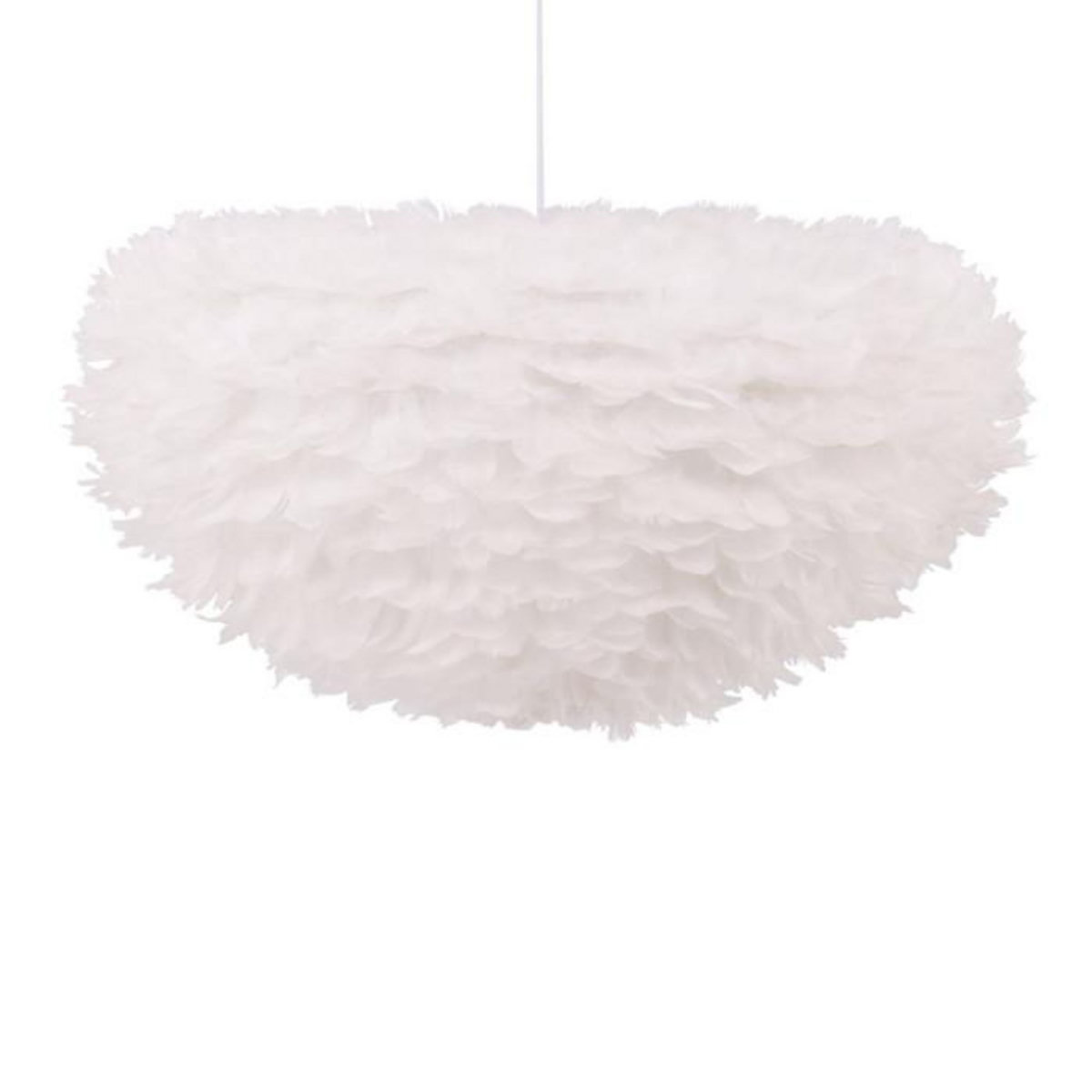 Paris Prix Lampe Suspension en plume  Nicola  75cm Blanc