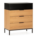 VS VENTA-STOCK Commode Nieve 3 tiroirs couleur Chêne