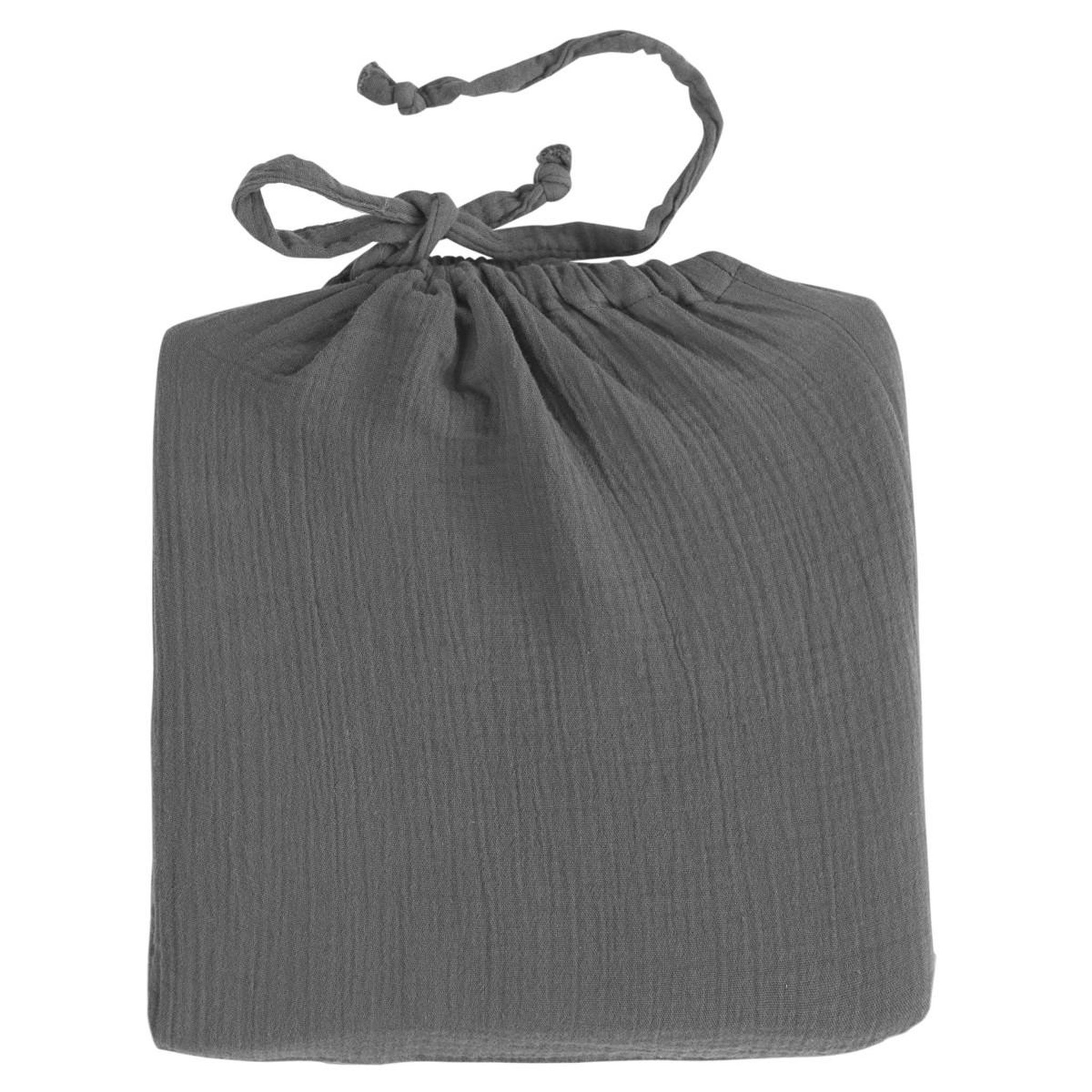 Voir la diapositive 5 : Sensei Maison Drap housse en gaze de coton bonnet 30 cm LOFT