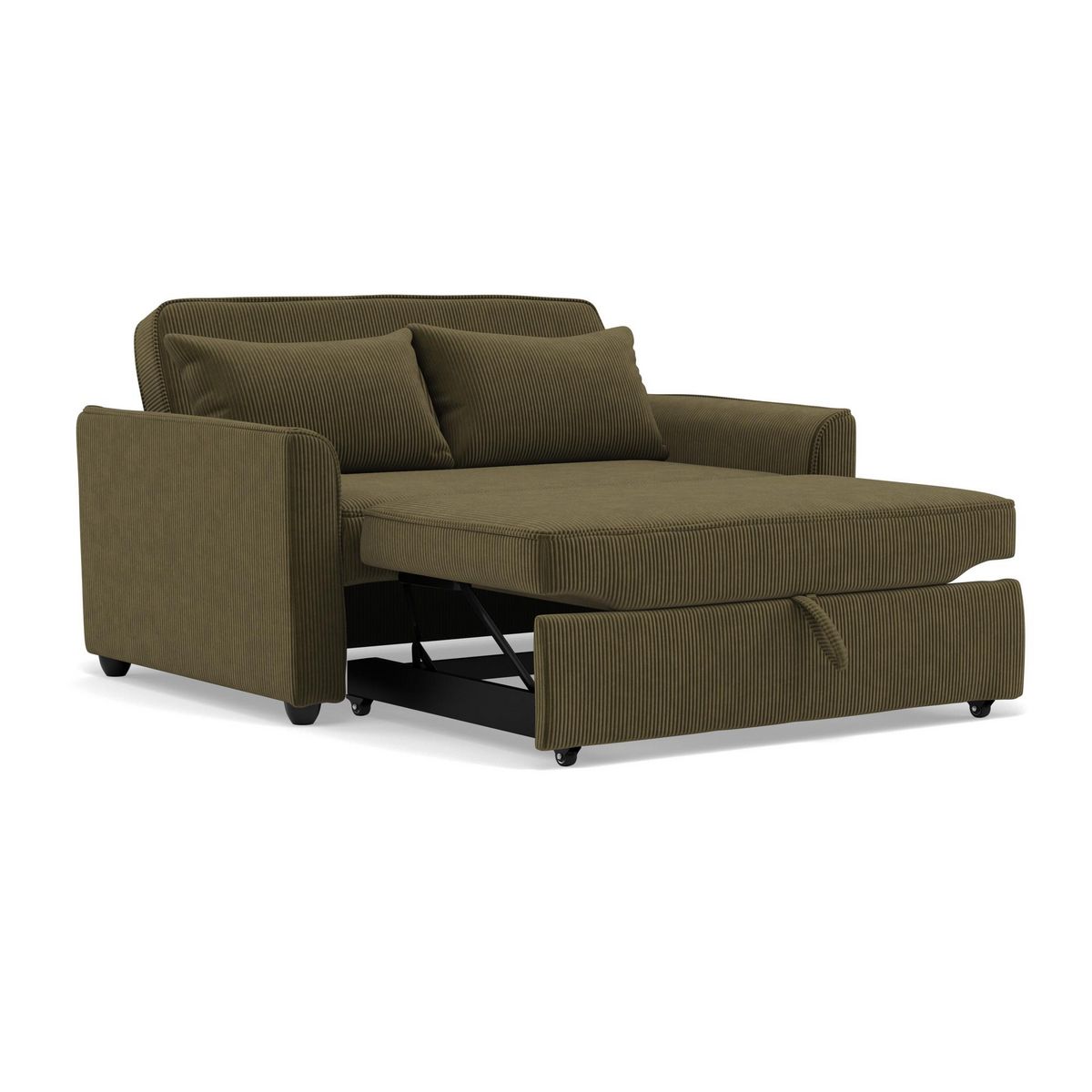 BEST MOBILIER Ernest - canapé droit 2 places convertible en velours côtelé