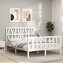 Voir la diapositive 3 : VIDAXL Cadre de lit sans matelas blanc bois de pin massif