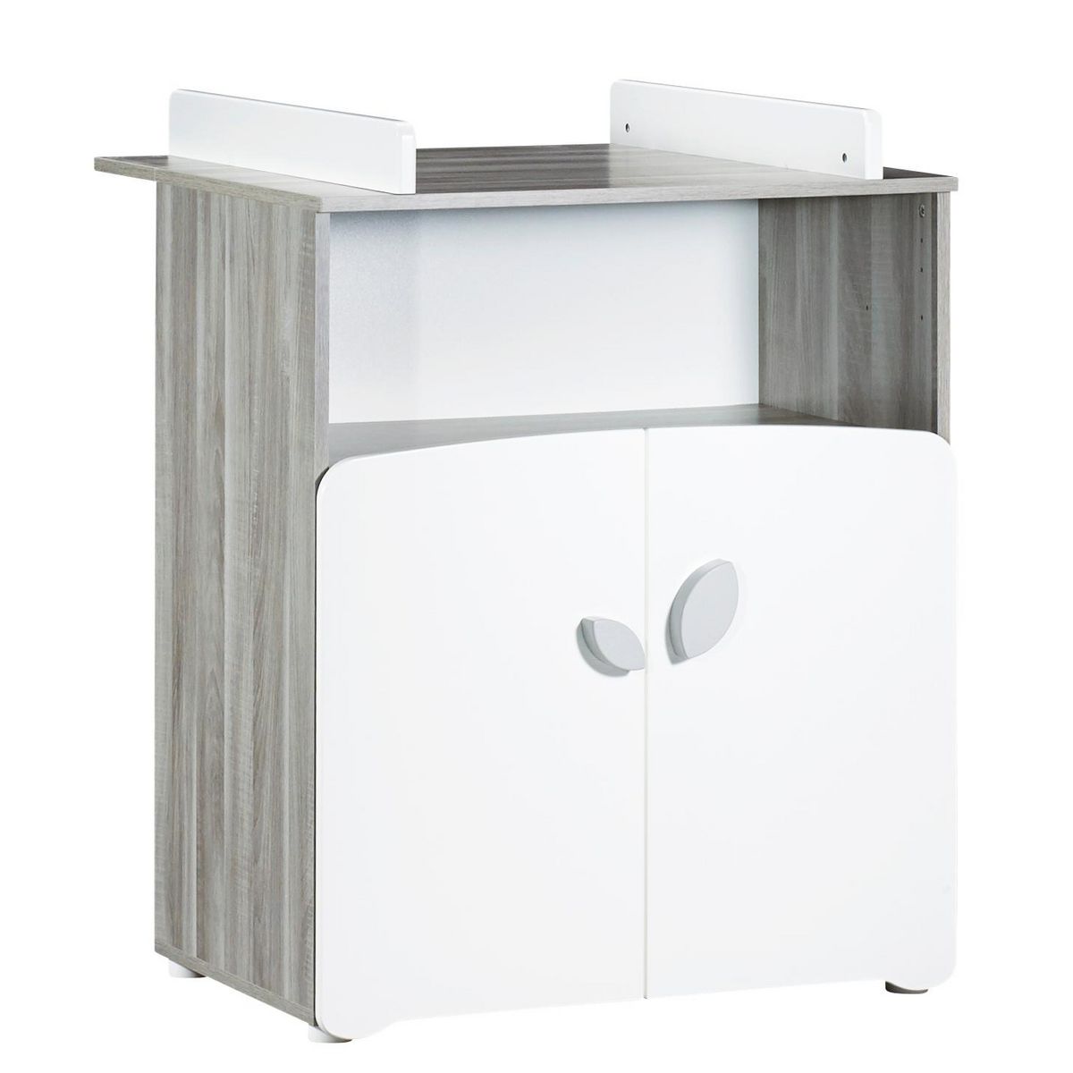 BABY PRICE Ensemble Lit bébé 60x120 cm + commode à langer + armoire NEW LEAF
