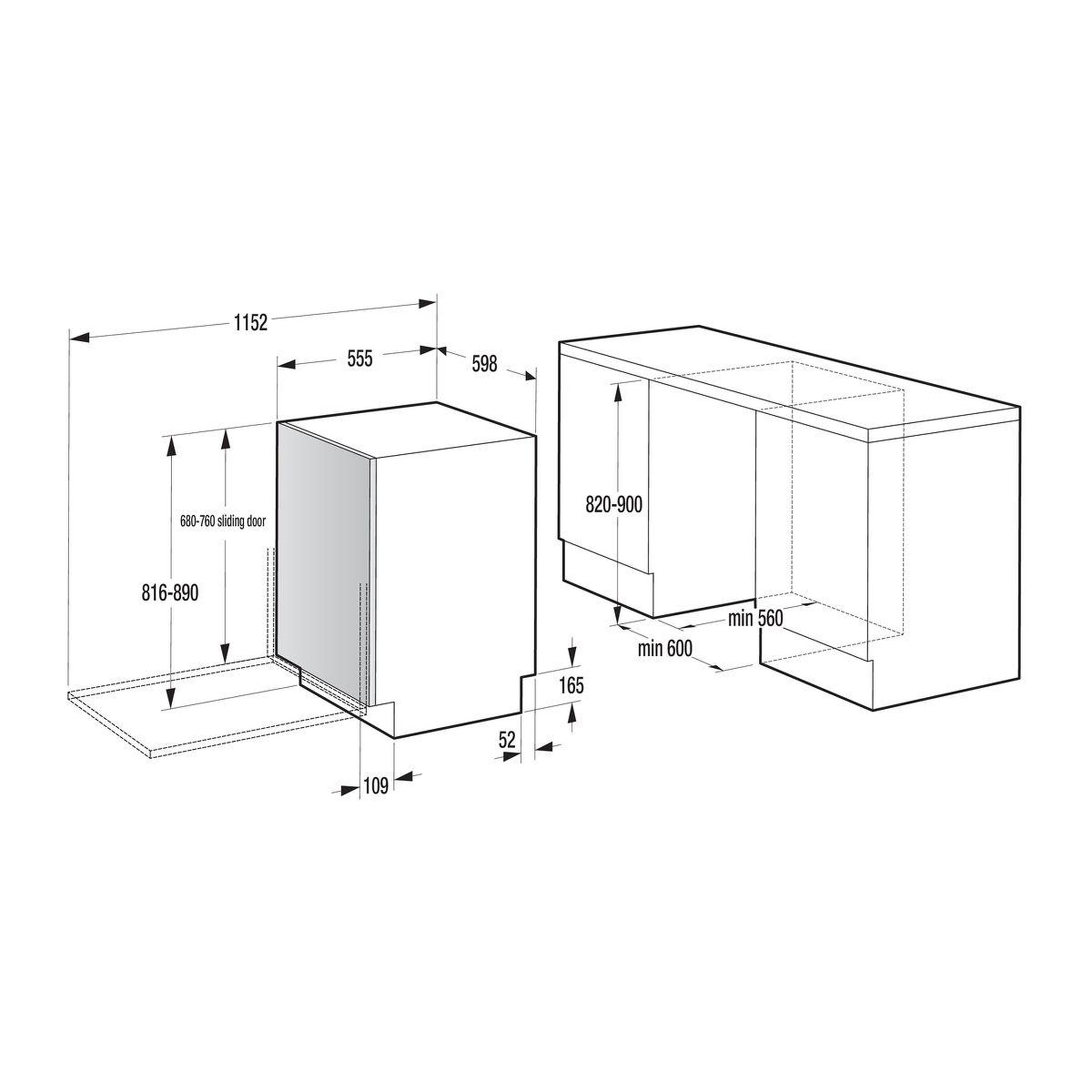 Voir la diapositive 5 : Hisense Lave vaisselle encastrable hv673a65