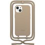 Voir la diapositive 1 : WOODCESSORIES Coque avec cordon iPhone 14 Plus Tour de cou Taupe
