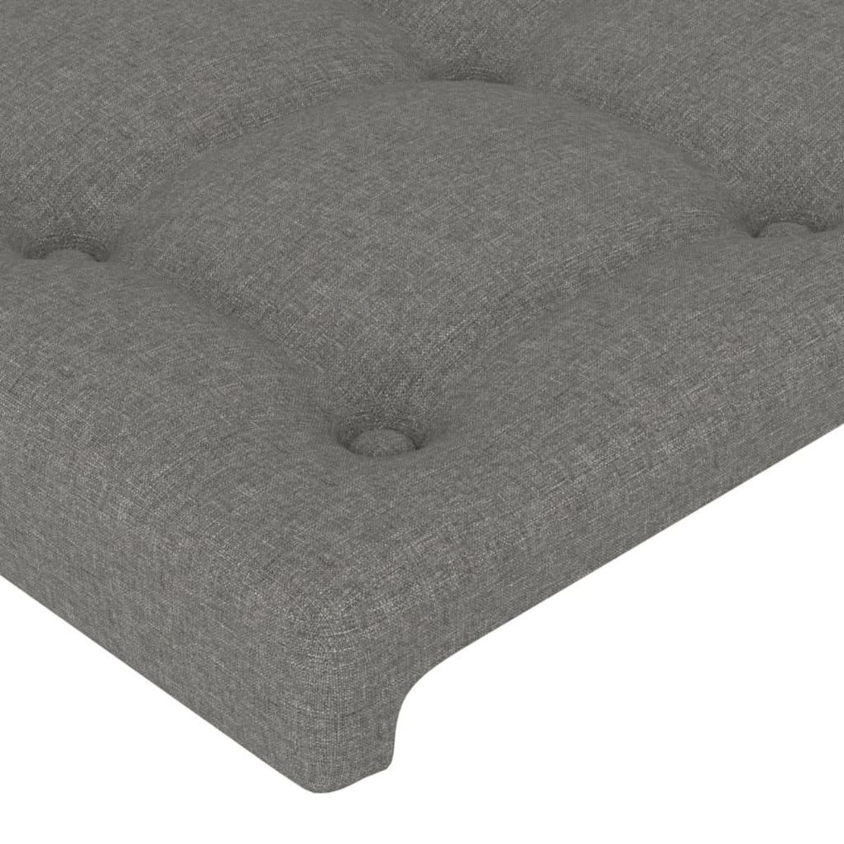 VIDAXL Tete de lit avec oreilles Gris fonce 103x23x118/128 cm Tissu