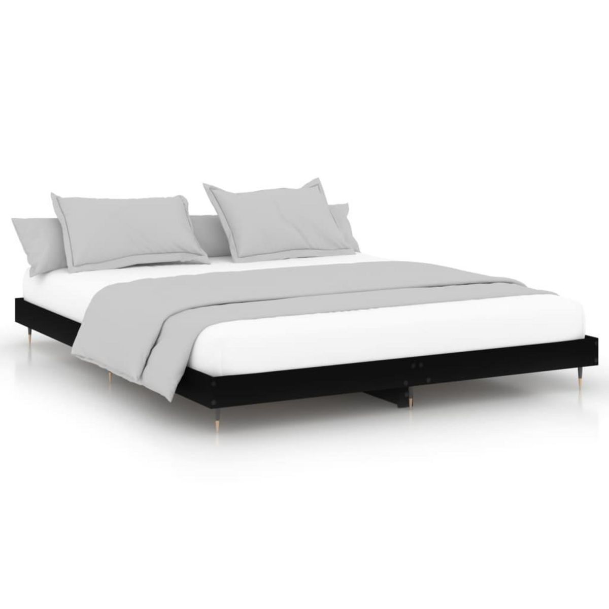 VIDAXL Cadre de lit sans matelas noir 120x200 cm