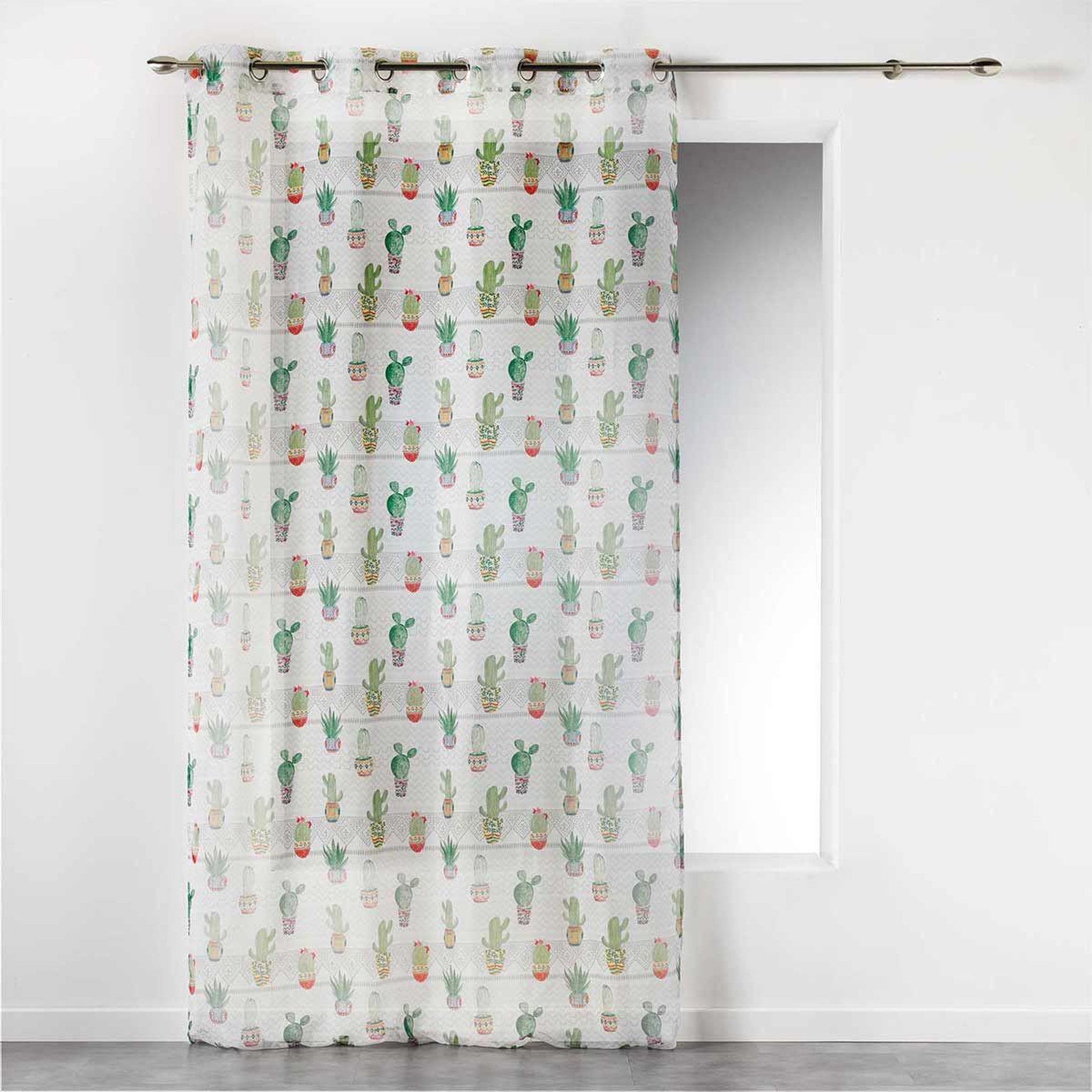 Douceur d'Intérieur Rideau voilage à œillets  jalisco  140x240cm vert