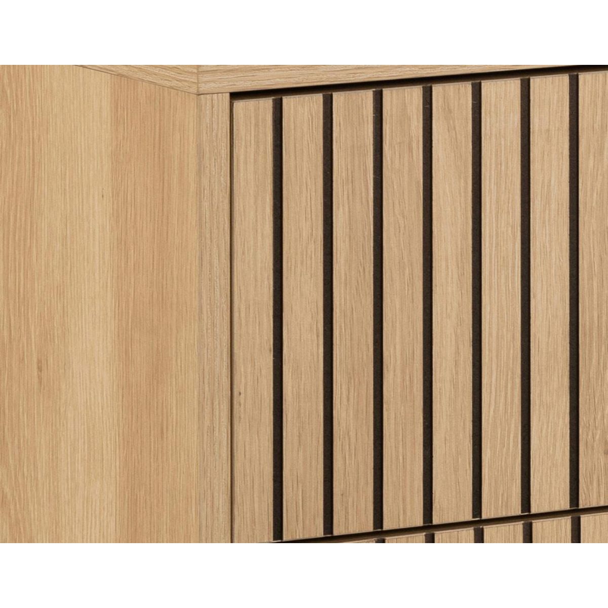 LISA DESIGN Marc - commode 3 tiroirs - effet bois - pieds en métal