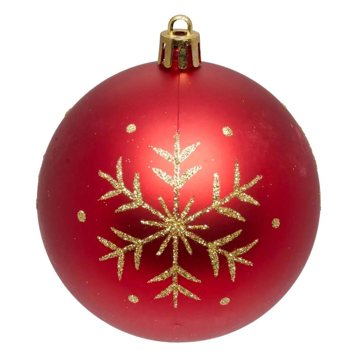 ATMOSPHERA Lot de 60 Boules de Noël  Rena  8cm Rouge & Doré