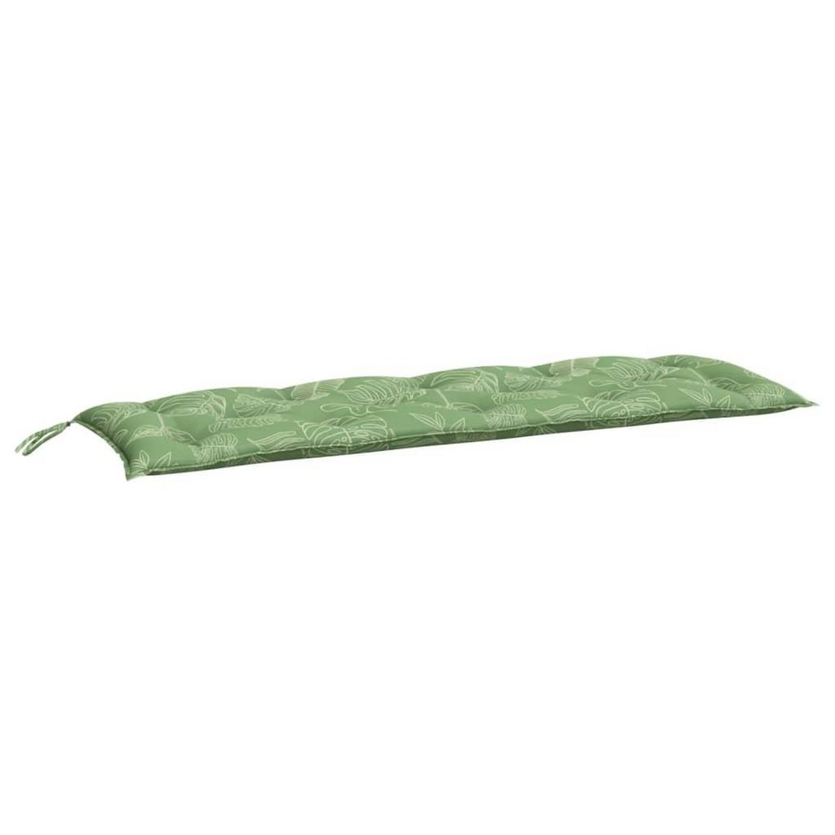 VIDAXL Coussin de banc de jardin motif de feuilles 150x50x7 cm