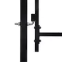 VIDAXL Portillon simple porte avec dessus arque Acier 1x1,2 m Noir