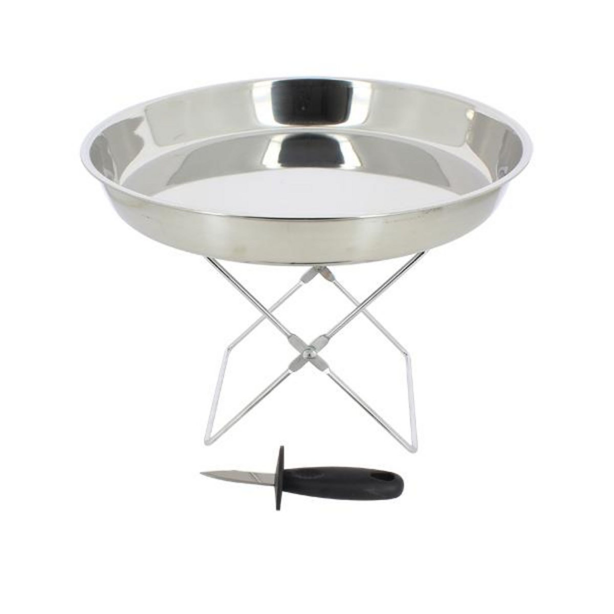 Lot de 3 pièces plateau de fruit de mer inox 