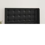 VIDAXL Tete de lit avec oreilles Noir 103x16x118/128 cm Similicuir