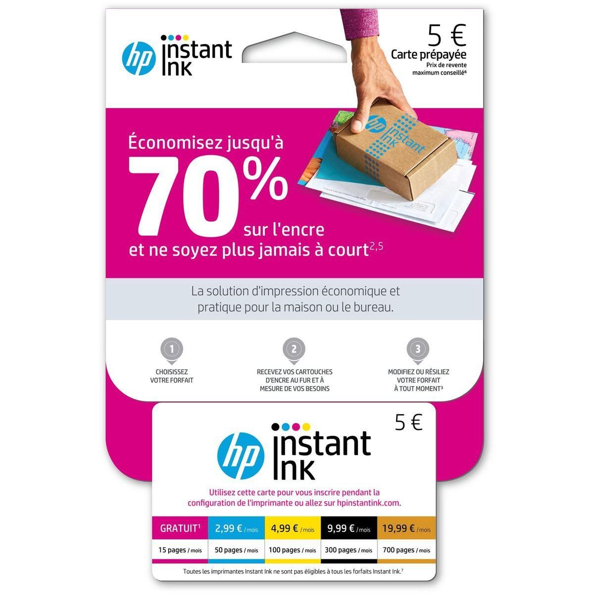 HP  Imprimante multifonction - Jet d'encre thermique - Deskjet 2620 + Carte prépayée Instant Ink offerte
