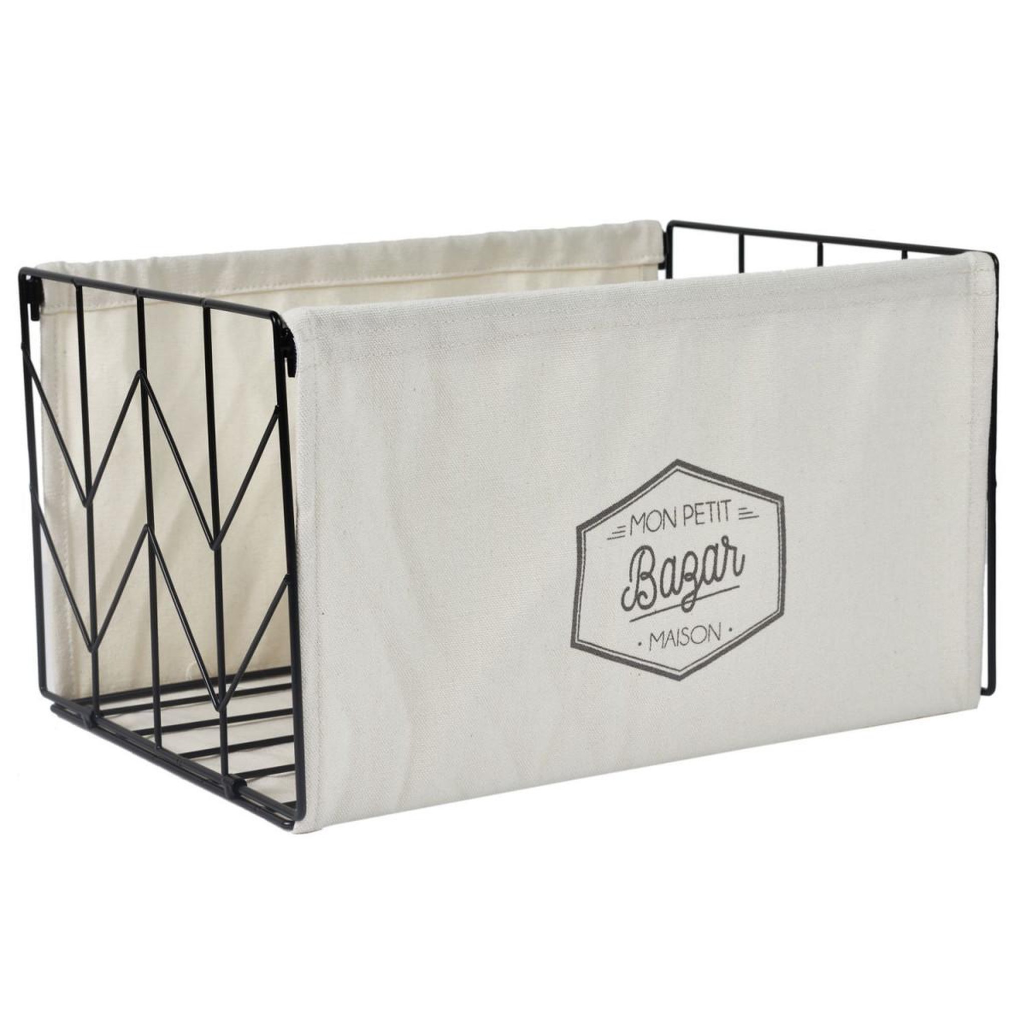The Home Deco Factory Bac de Rangement  Mon Petit Bazar  38cm Noir