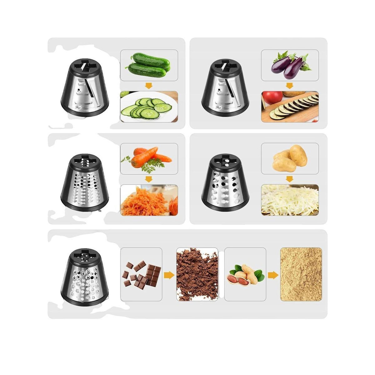 MYTEK Couteau électrique Meykey Modèle 250W avec 5 accessoires