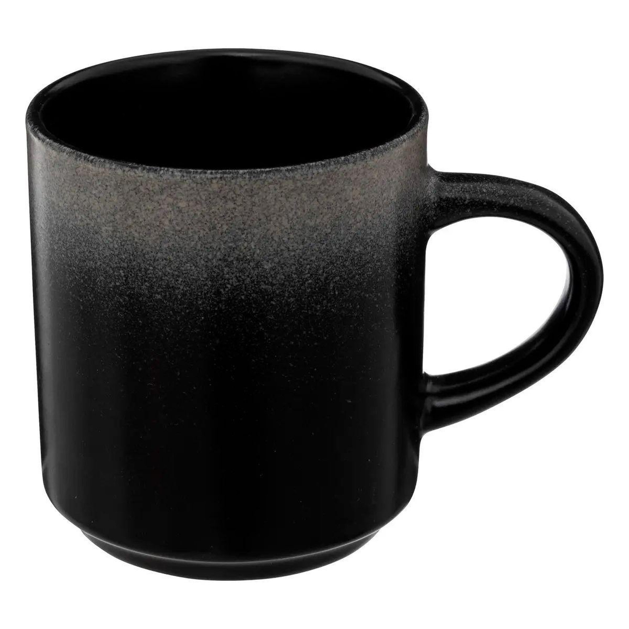 Voir la diapositive 2 : SECRET DE GOURMET Lot de 4 mugs sur rack  chope  28cl noir & vert