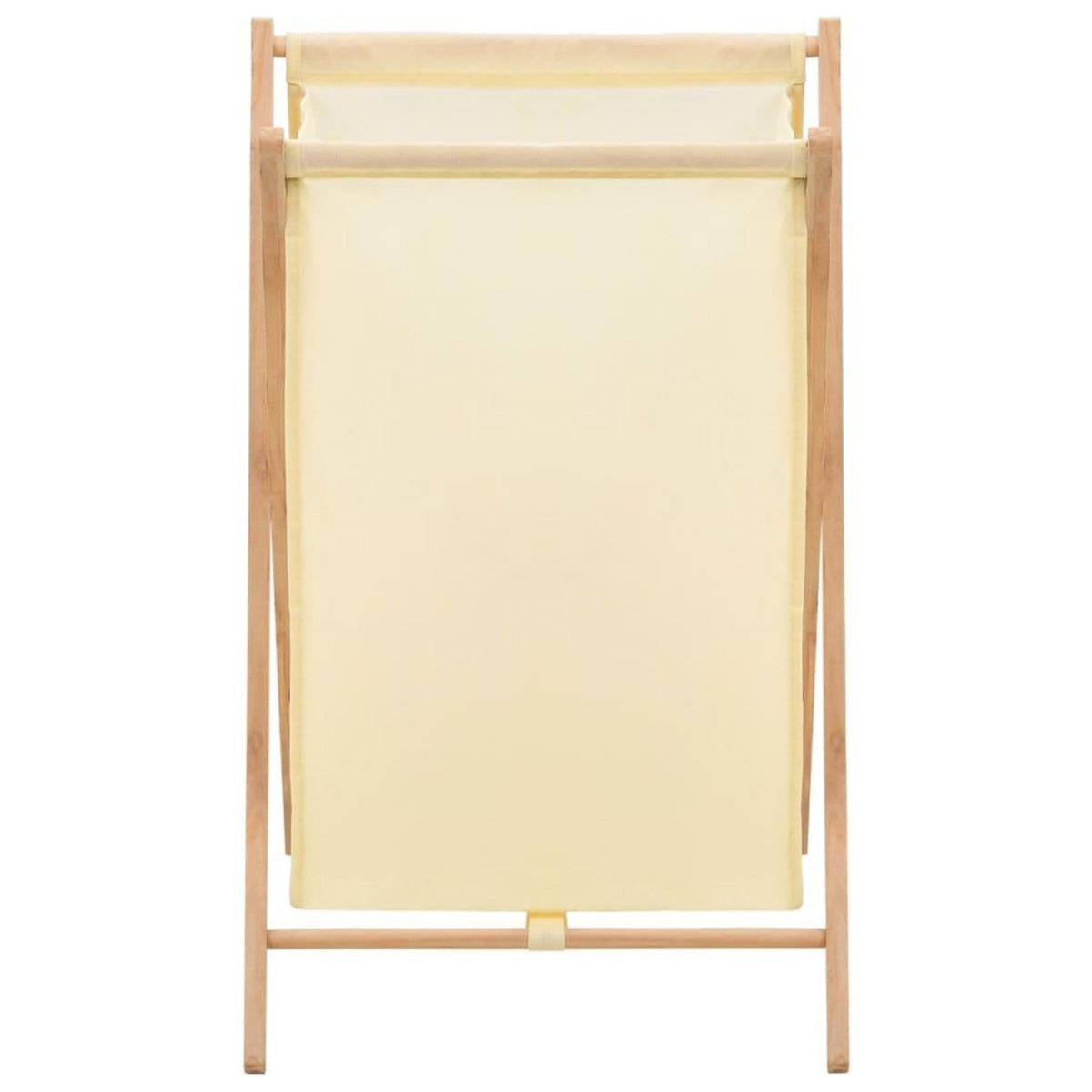 VIDAXL Panier a linge Bois de cedre et textile Beige 42 x 41 x 64 cm