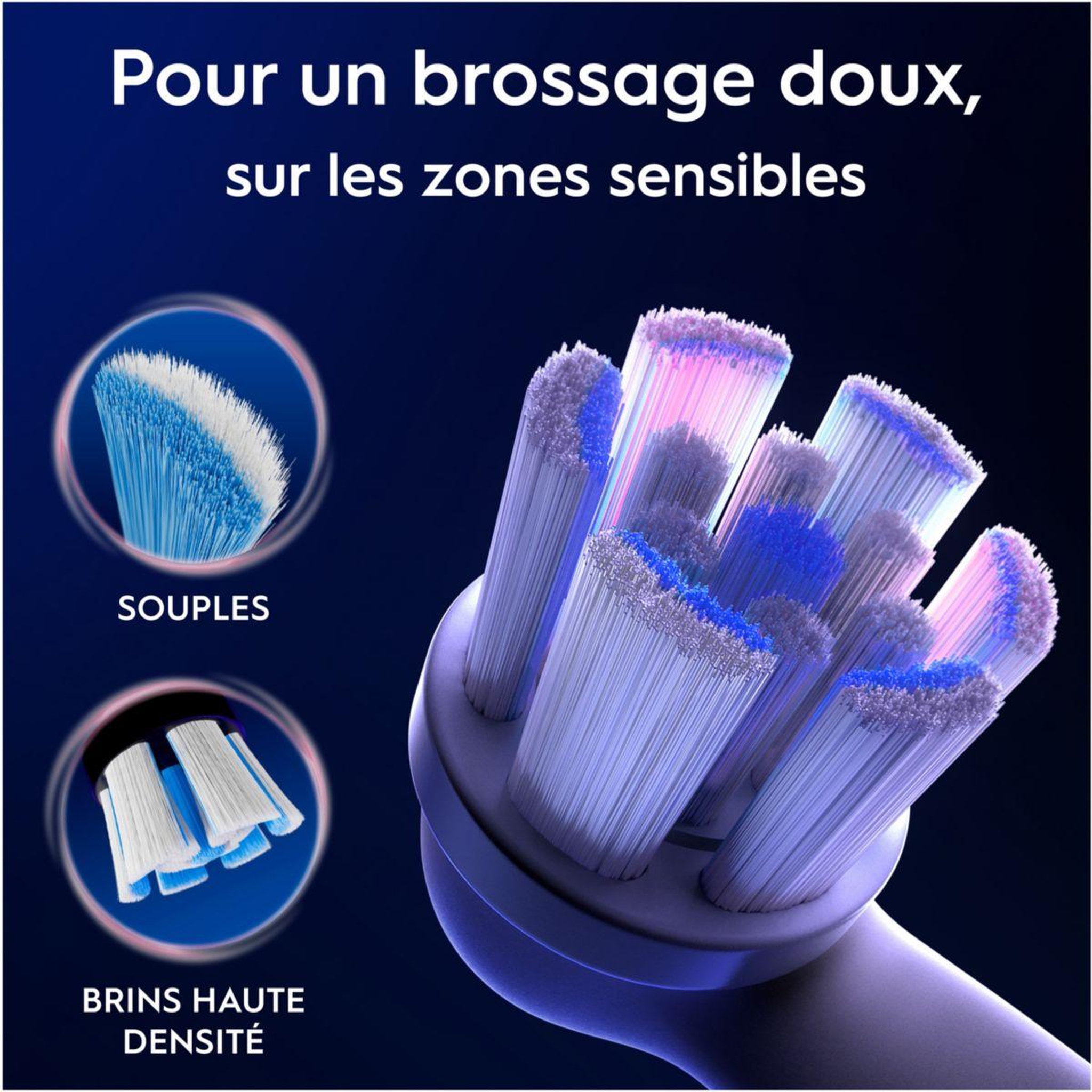 Voir la diapositive 3 : ORAL B Brossette dentaire io gentle care blanc x3