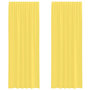 Voir la diapositive 2 : VIDAXL Rideaux en voile avec boucles 2 pcs jaune 140x260 cm