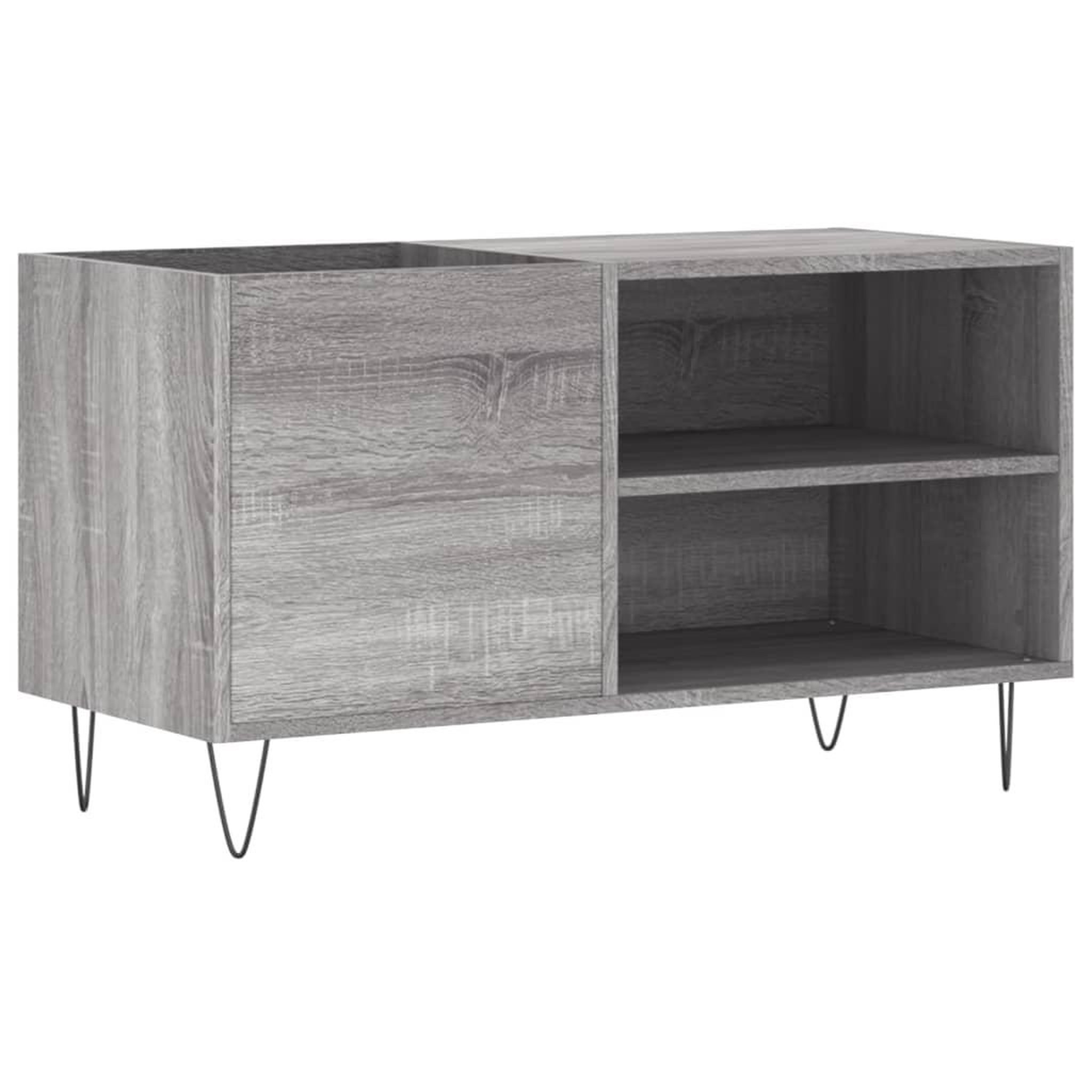 Voir la diapositive 2 : VIDAXL Armoire a disques sonoma gris 85x38x48 cm bois d'ingenierie
