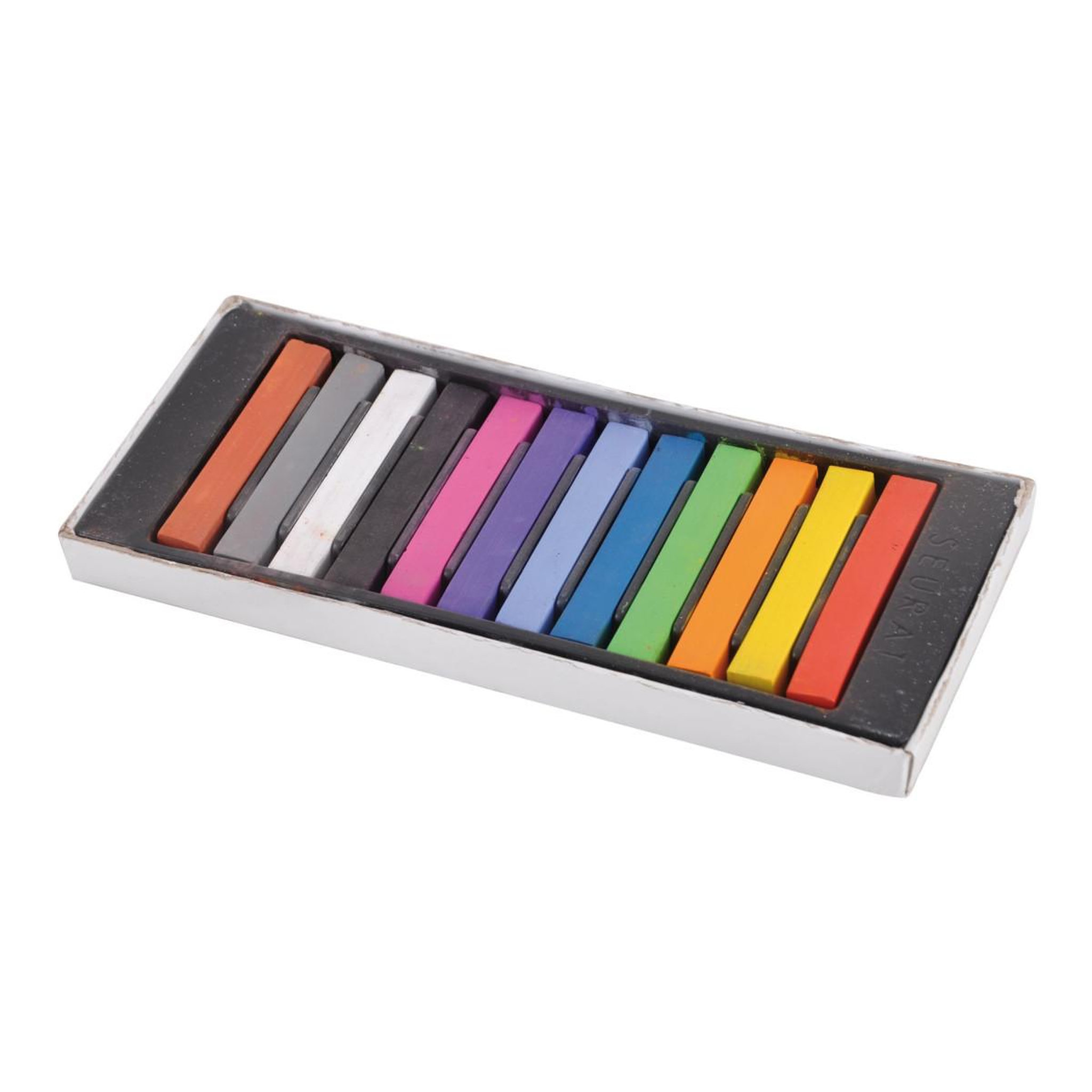 SEURAT Boîte de 12 Pastels  Secs  20cm Multicolore