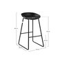 Voir la diapositive 4 : Rendez vous déco Lot de 2 chaises de bar noires H76cm-Yoshi