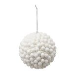 ATMOSPHERA Boule de Noël Déco  Billes  10cm Blanc