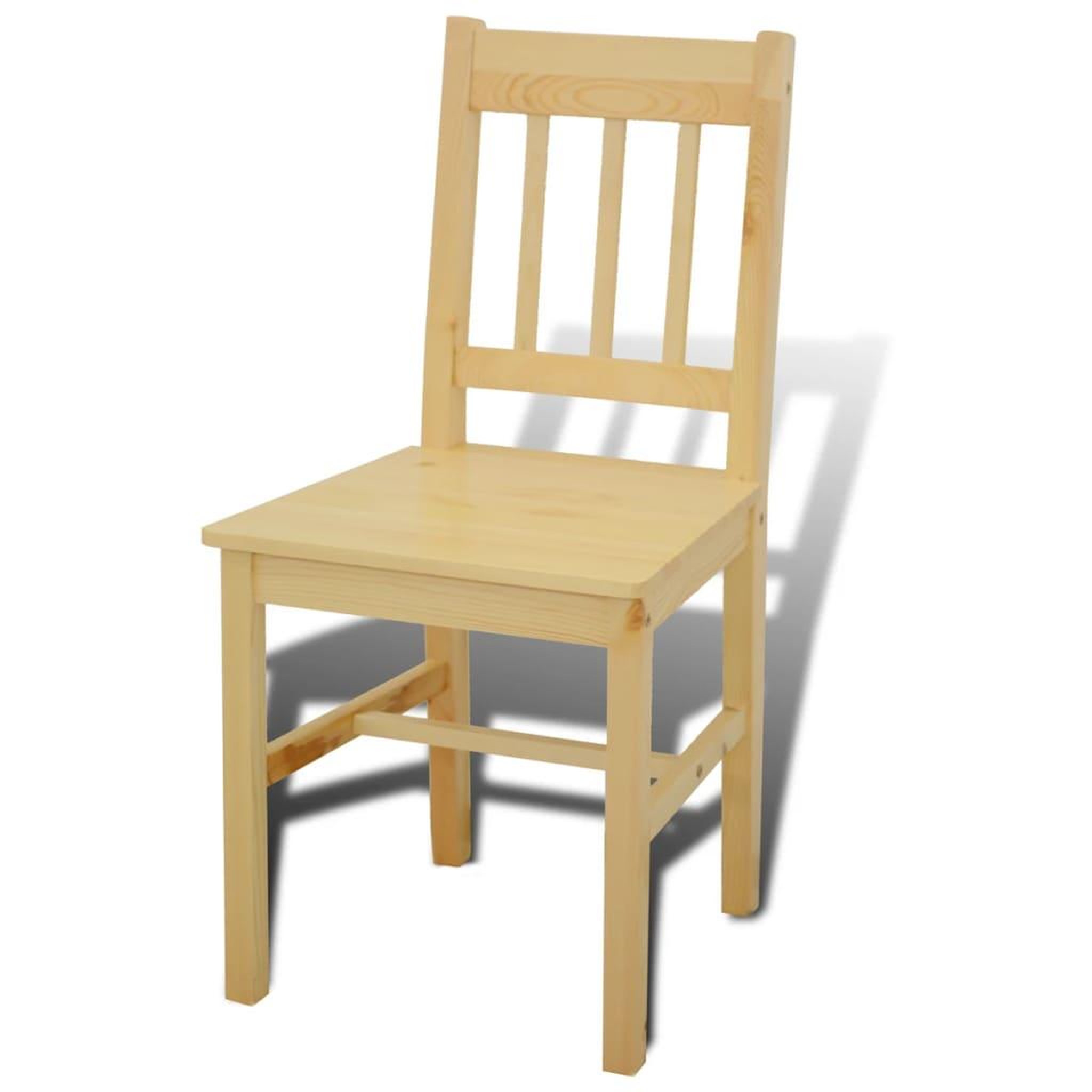 Voir la diapositive 5 : VIDAXL Table de salle a manger en bois avec 4 chaises Naturel