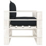 Voir la diapositive 3 : VIDAXL Canape palette de jardin avec coussins anthracite Bois