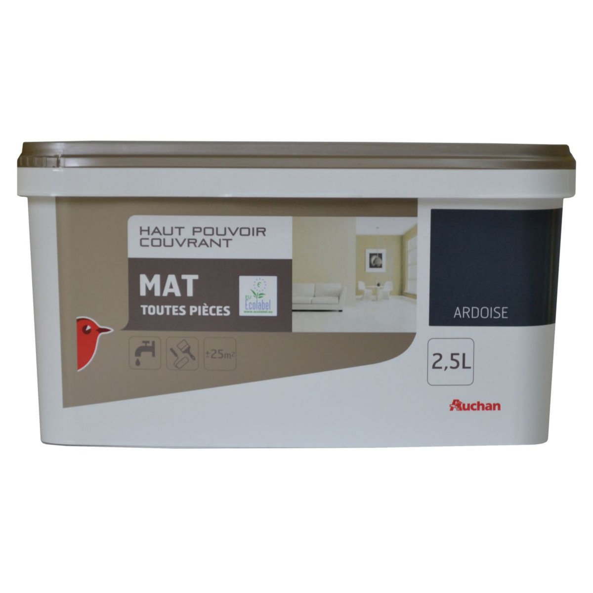 AUCHAN Peinture murale mat Ardoise