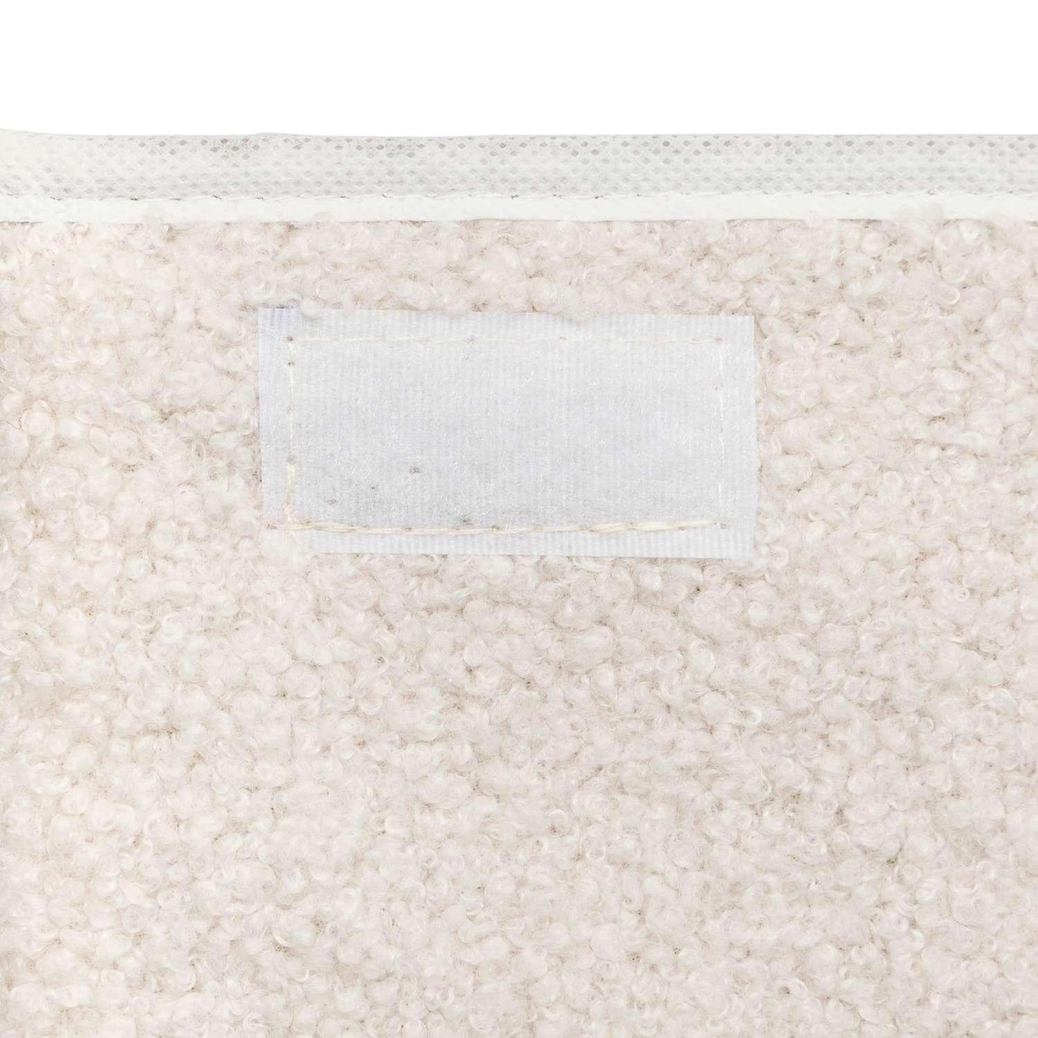 Voir la diapositive 6 : ATMOSPHERA Coffre rangement en bouclette - Blanc