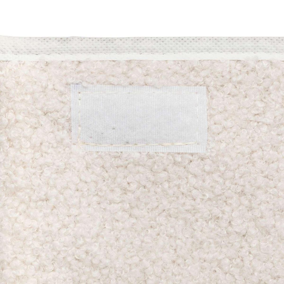 ATMOSPHERA Coffre rangement en bouclette - Blanc