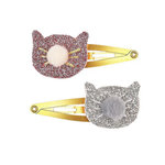 SOUZA 2 barrettes Airlie chats pompons