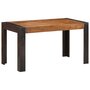 Voir la diapositive 1 : VIDAXL Table a manger 140x70x76 cm Bois de manguier brut massif