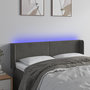 Voir la diapositive 1 : VIDAXL Tete de lit a LED Gris fonce 147x16x78/88 cm Velours