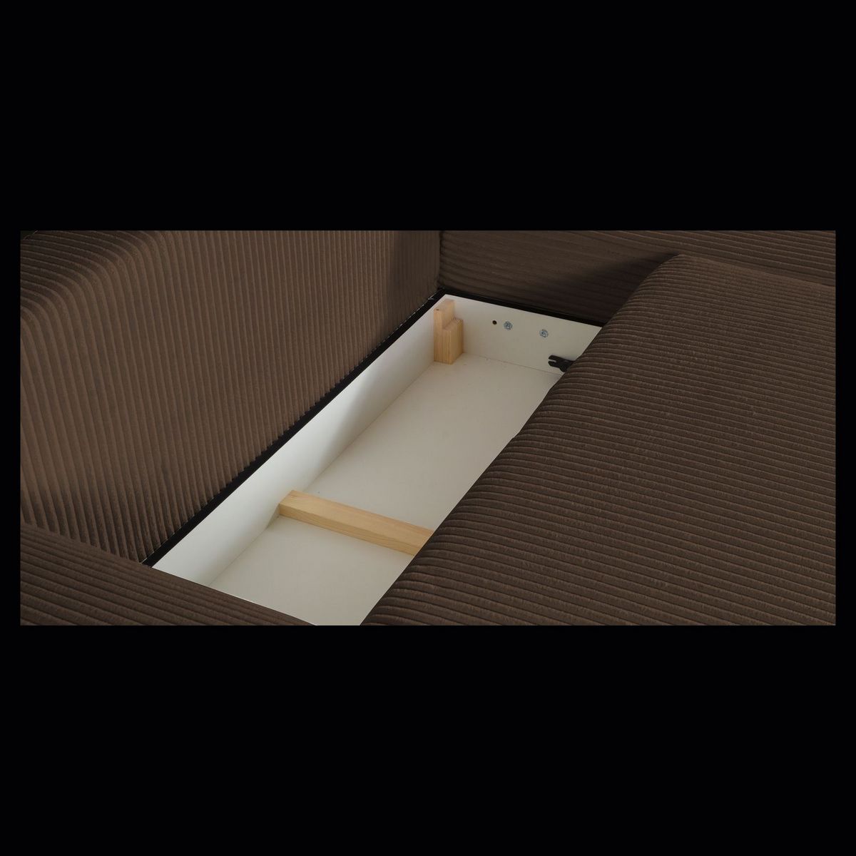 Canapé d'angle convertible réversible 5 places en velour côtelé BILLY