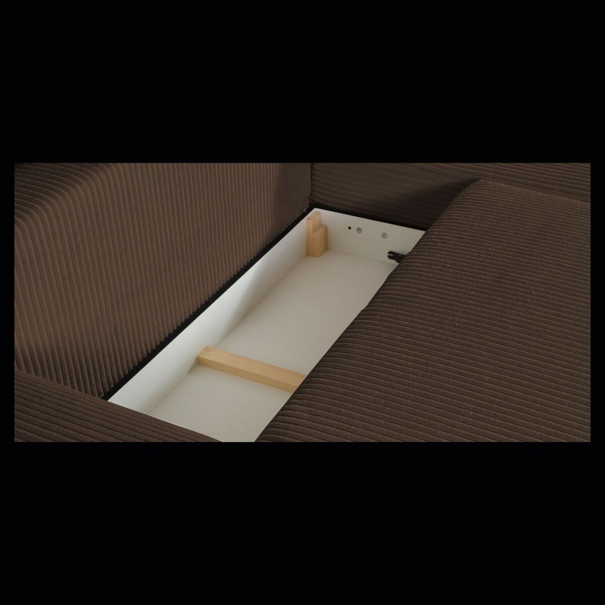 Canapé d'angle convertible réversible 5 places en velour côtelé BILLY