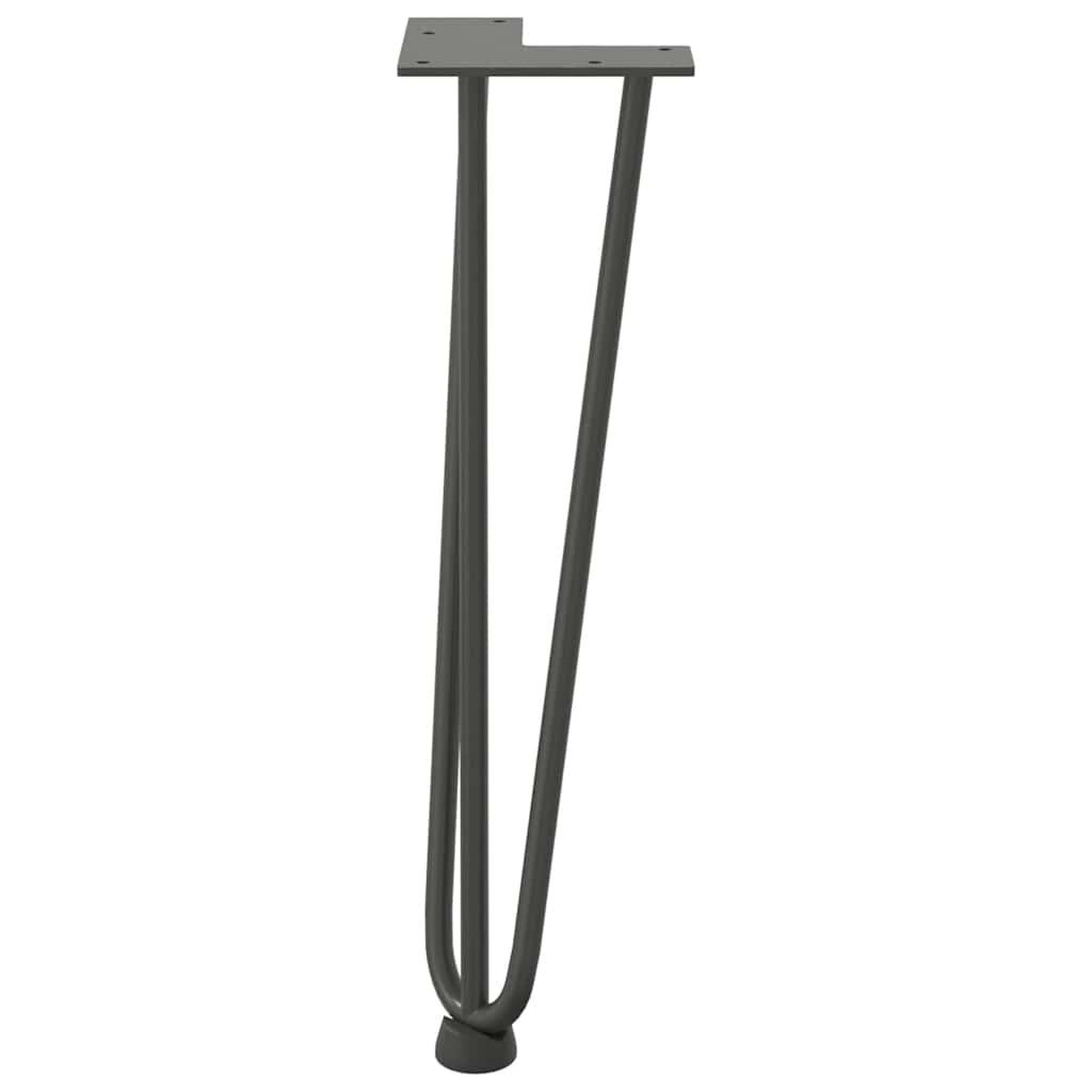 Voir la diapositive 5 : VIDAXL Pieds de table en forme d'epingle a cheveux 4 pcs anthracite