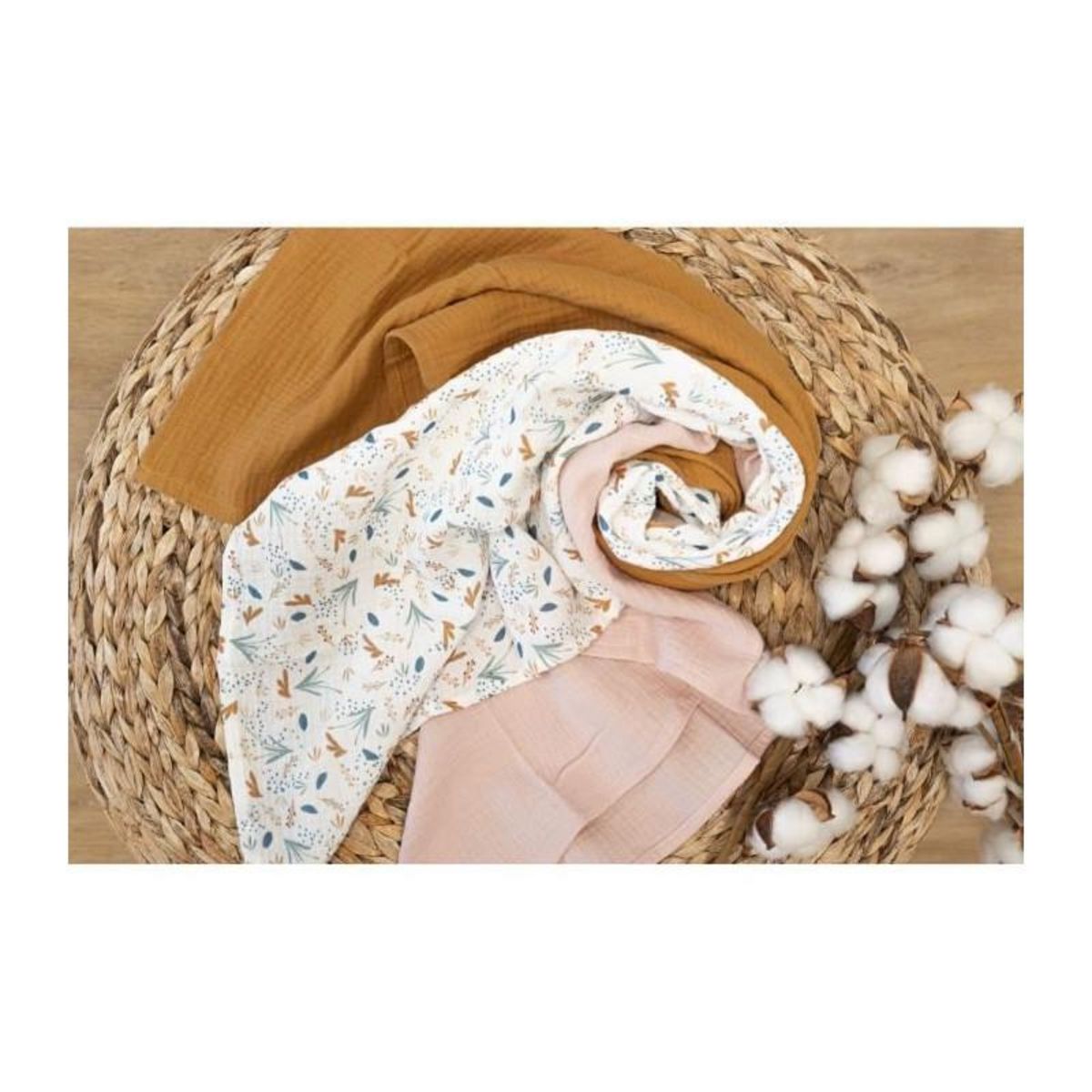 DOMIVA Maxi lange - Imprimé - 100x100 cm - Vieux rose