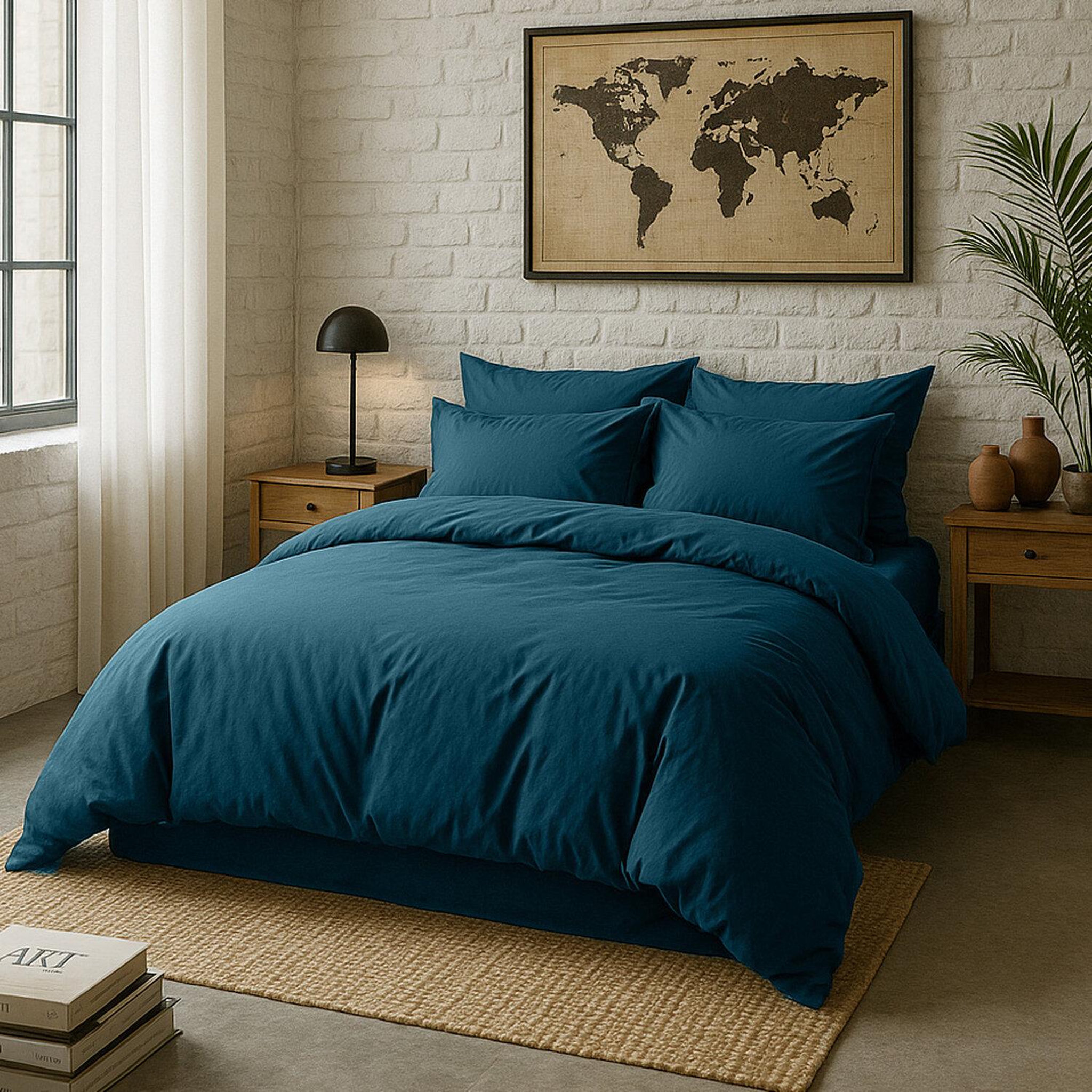 Voir la diapositive 2 : BATON ROUGE Housse de couette 100% percale de coton