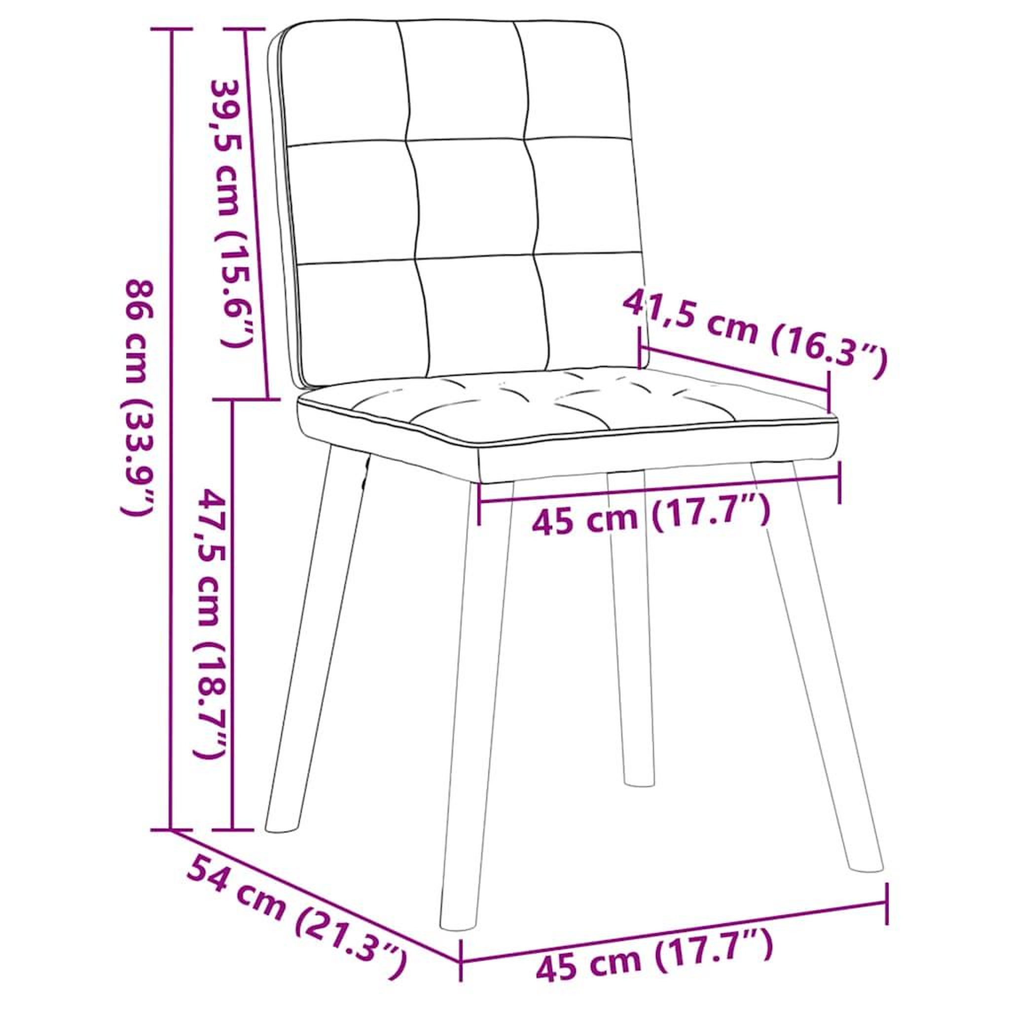 Voir la diapositive 6 : VIDAXL Chaises a manger lot de 2 gris clair tissu
