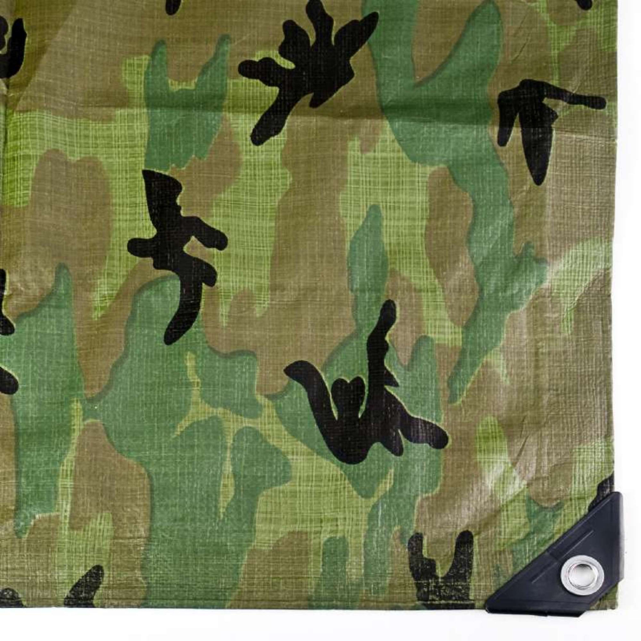 Voir la diapositive 2 :  Bâche camouflage 130g/m2 Werkapro 5x6m