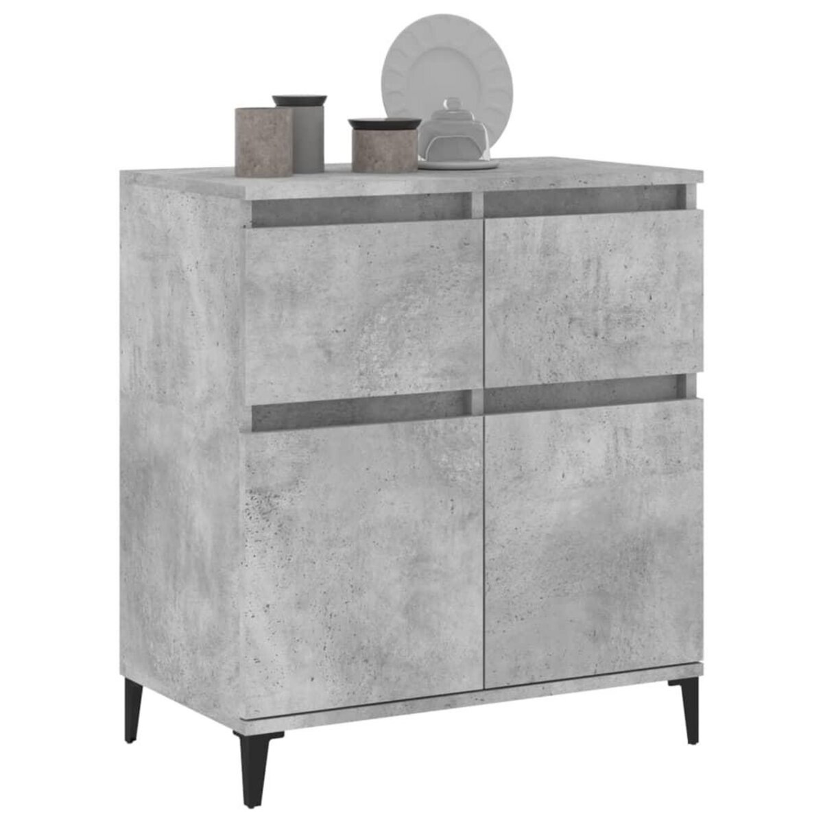 VIDAXL Buffet Gris beton 60x35x70 cm Bois d'ingenierie