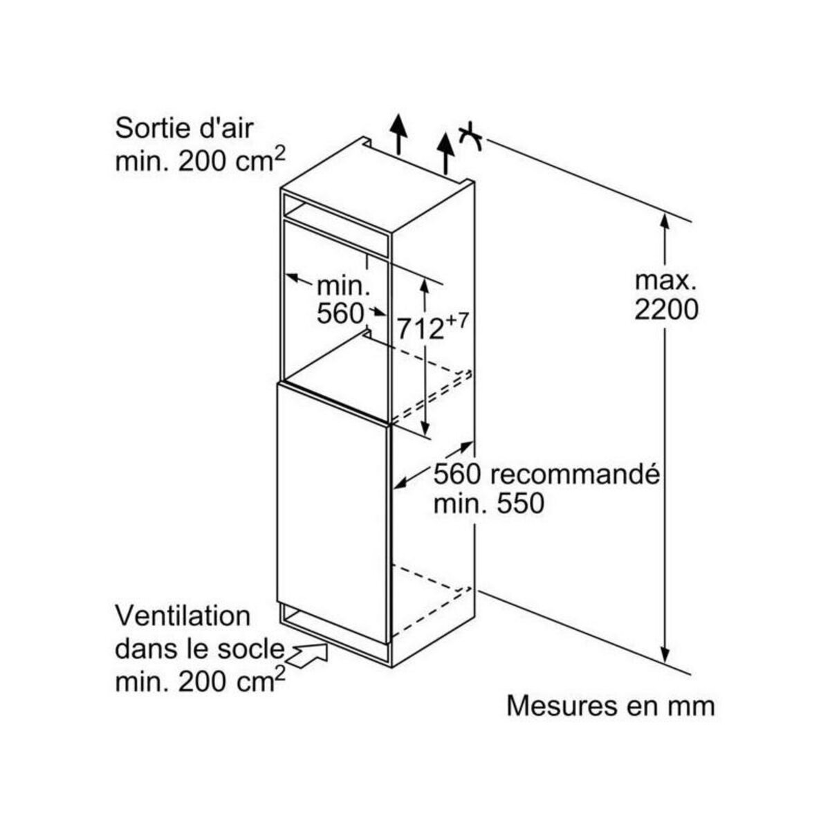 Siemens Congélateur intégrable à pantographe 72l - gi11vade0