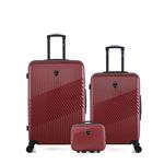 GENTLEMAN FARMER Lot de 3 - Valises grand format, weekend et vanity PETER. Coloris disponibles : Noir, Gris, Beige, Vert, Bleu, Rouge