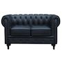 Voir la diapositive 2 : Habitat et Jardin Canapé fixe Chesterfield  Aliza  - 157 x 82 x 70 cm - 2 places - Noir